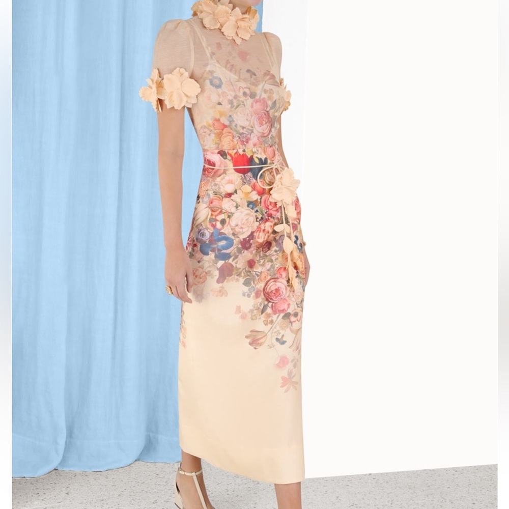 Zimmermann 
Luminosity Floral Midi Pencil Skirt